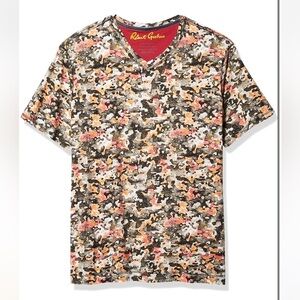 Robert Graham Men's Multicolor Camouflage Tee